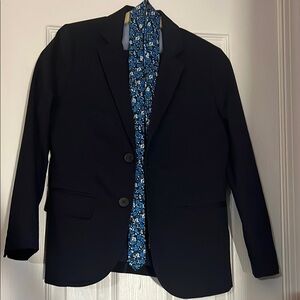 Kid’s Blue Suit with Blue Floral Tie